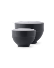 W&P - Standard Size Popcorn Popper, silicone reusable maker with black bowls and lids, ideal for movie-night popcorn, collapsible for easy storage, microwave and dishwasher safe.