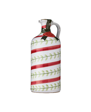 Zia Pia - Foglie Extra Virgin Olive Oil Ceramic by Galantino: Hand-painted festive jug with handle and spout, premium olive oil from Puglia, 500 ml.