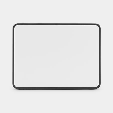 Brabantia USA Inc | Fall Front Bread Box White, a rectangular bread box with a flat top and large grip lid, perfect for space-saving kitchen storage.