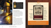 Two-page spread from The Complete Whiskey Course detailing Irish pot still whiskey and label anatomy, featuring Redbreast and SLANE Irish Whiskey insights.