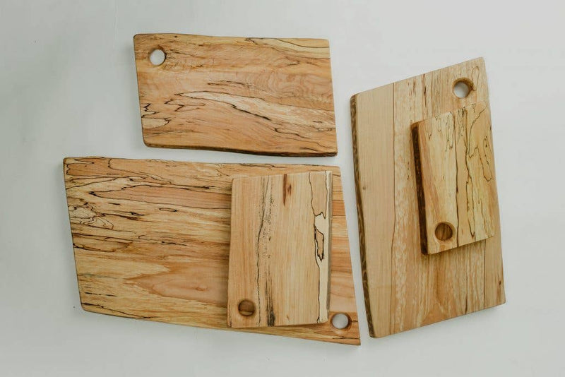 Petermans Boards and Bowls Inc. - 15" SPALTED MAPLE RECTANGULAR CUTTING BOARD.