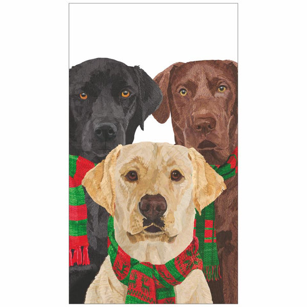 Paperproducts Design | Guest Towel- Merry Labradores