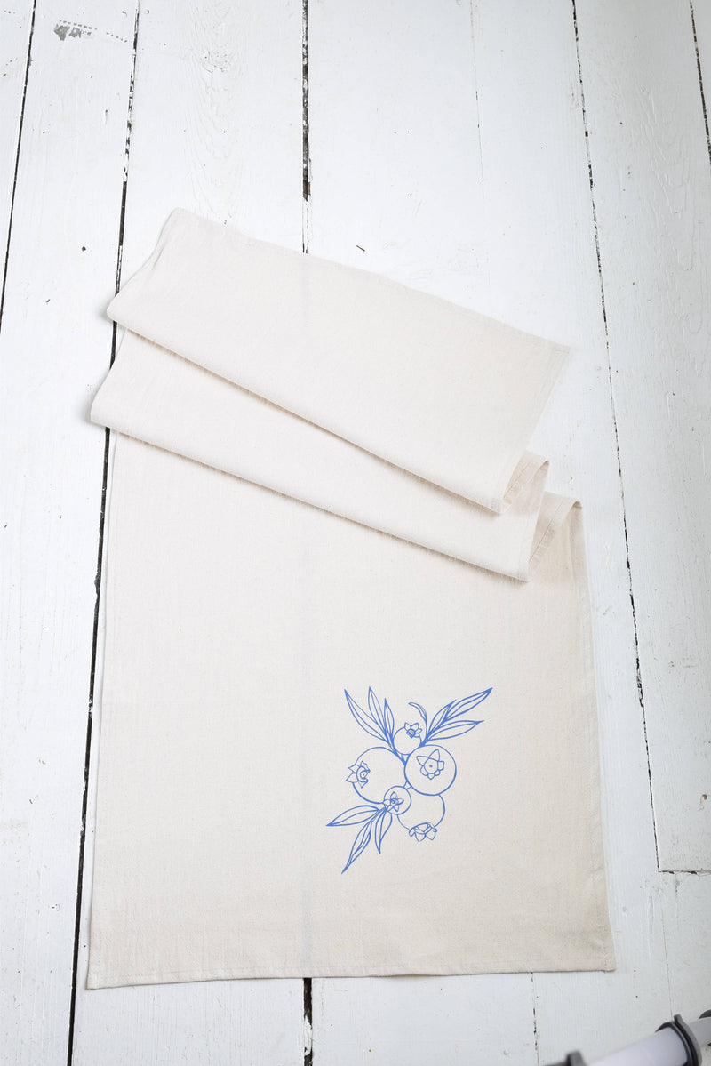 Hearth and Harrow | Wild Blueberry Tea Towel - Organic Cotton - Maine - Fruit
