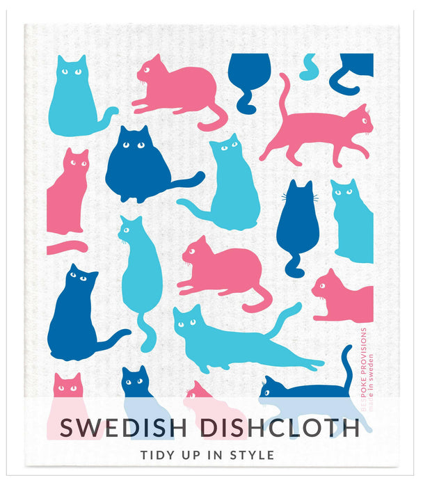 Bespoke Provisions - Cats Swedish Dishcloth.