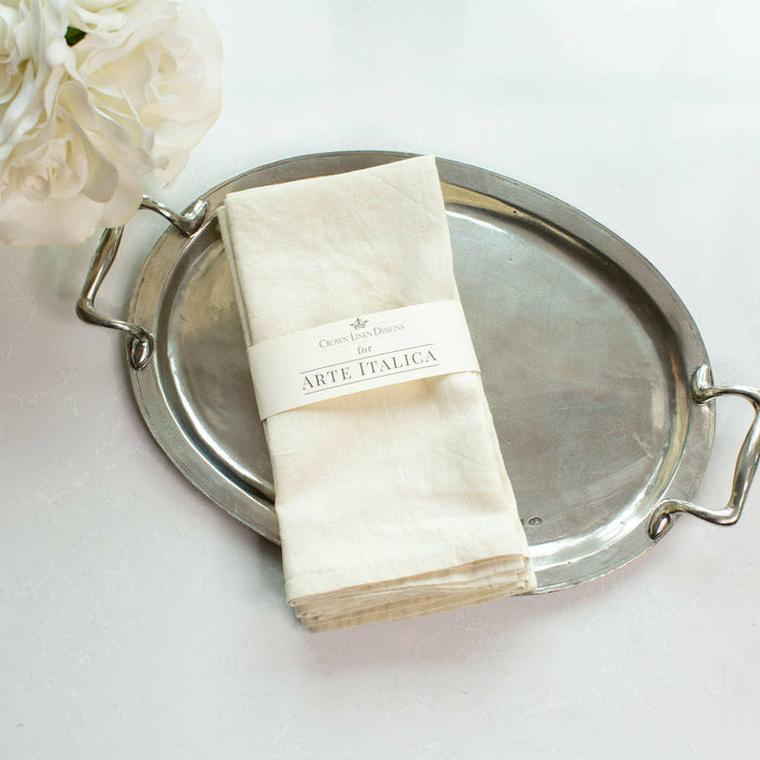 Crown Linen Designs | Washed Linen Napkin Sets.