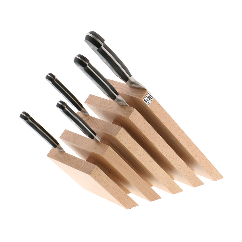 Zwilling | J.A. Henckels Italian Beechwood Magnetic Knife Blocks - Slanted Natural
