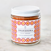 Villa Jerada - Shakshuka Blend - 50g glass jar with red-and-orange geometric label, perfect for enhancing meals with North African spice.