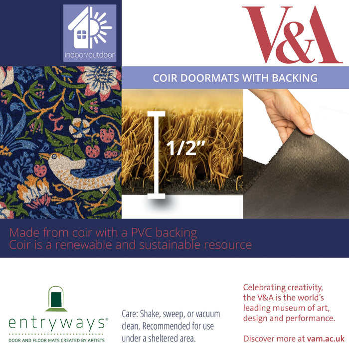 Entryways | Victoria and Albert Museum Tulip and Willow Coir Doormat