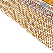 Couleur Nature - Provence Avignon Dijon & Blue Tablecloth: 71 x 106, featuring a hand-printed floral motif and decorative edge, embodying French elegance and artisanal craftsmanship.