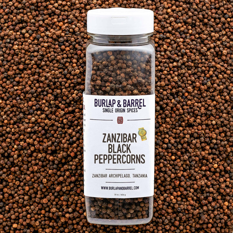 Burlap & Barrel | Zanzibar Whole Black Peppercorns.