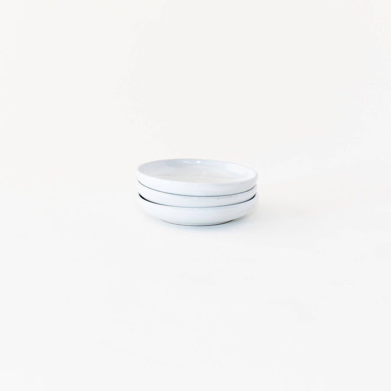Sarah Kersten - Olive Dish: Basin Collection: Winter Mesa, a small, versatile white dish from Athens Cooks, ideal for appetizers or side servings.