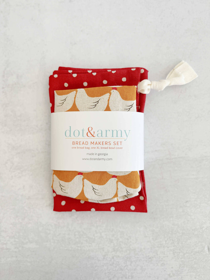 Dot and Army | Yellow Chicken and Red Dot Bread Makers Set