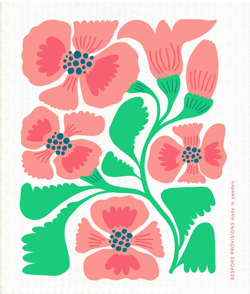 Bespoke Provisions | Peach Flower Swedish Dishcloth