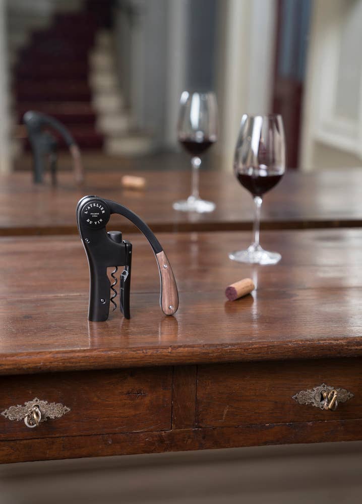 L'Atelier du Vin | Lever Wine Opener - OENO MOTION WOOD & BLACK