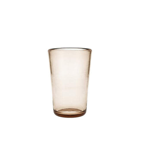Zwiesel Fortessa Veranda HiBall Clear Tumbler, Single, 19oz, Brown, featuring a sleek, tapered design, ideal for outdoor dining with its durable polycarbonate build.