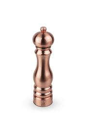 Peugeot | Paris Chef u'Select Salt Mill, Copper, 9 inches, showcasing elegant curves and a brushed copper finish, with an innovative Zirconia mechanism for adjustable grinding.