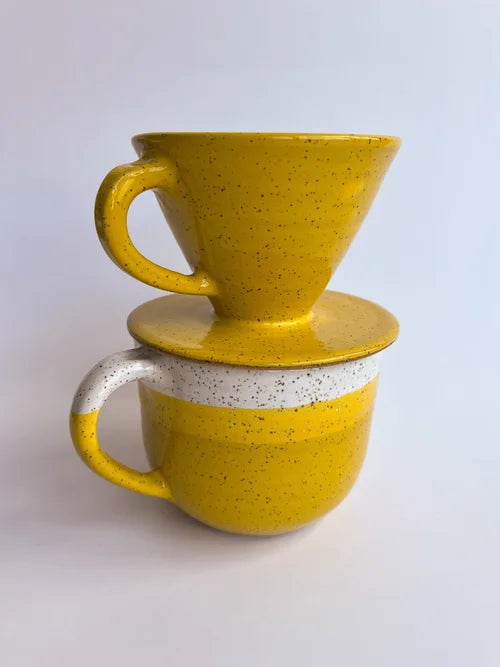 RachaelPots | Coffee Pour Over Cone W/Handle, Pink