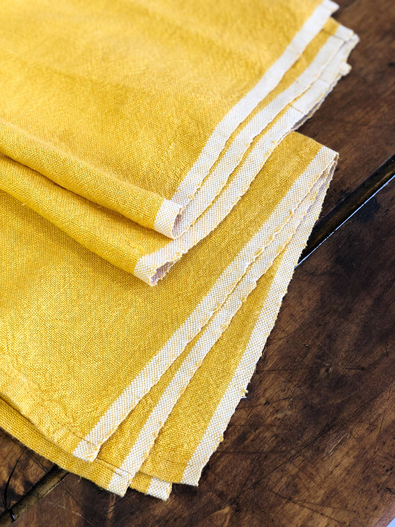Couleur Nature | Chunky Linen Mustard Towels