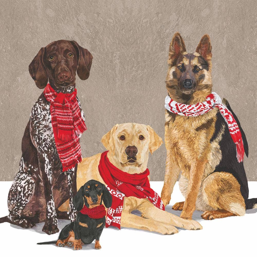 Paperproducts Design Scarf Dogs Cocktail Napkins