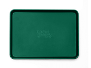 Great Jones | Holy Sheet - Pepper, a half-sized sheet pan with nonstick ceramic coating, ideal for baking and serving, showcased in bold design.