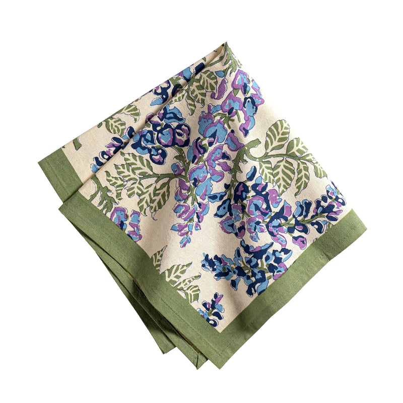 Couleur Nature | Wisteria Blue & Green Napkins