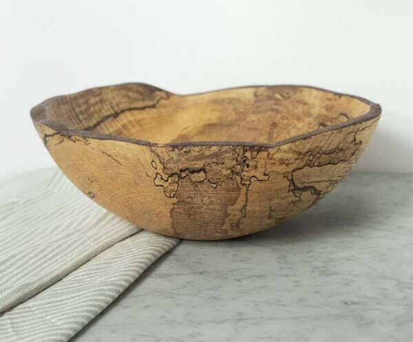 Peterman's Boards and Bowls | Spalted Maple Oval Bowls.