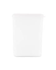 W&P - Freezer Cube Storage Containers: Set of 3, stackable white plastic containers with lids for efficient freezing and storing of various food portions.