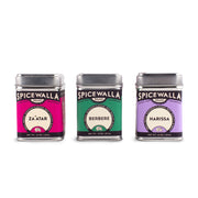 Spicewalla | Middle Eastern Spice Collections, 3 Pack, featuring Za’atar, Berbere, and Harissa tins, ideal for enhancing dishes with bold, authentic flavors.