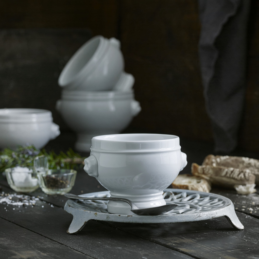 Pillivuyt | Butter Dishes with Cover Euro and American Style - American Style 7.5 L x 3.75 W Inches