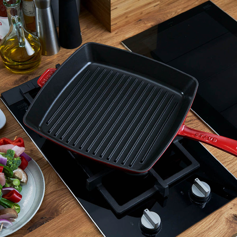 Staub | Cast Iron Square Grill Pan - Citron