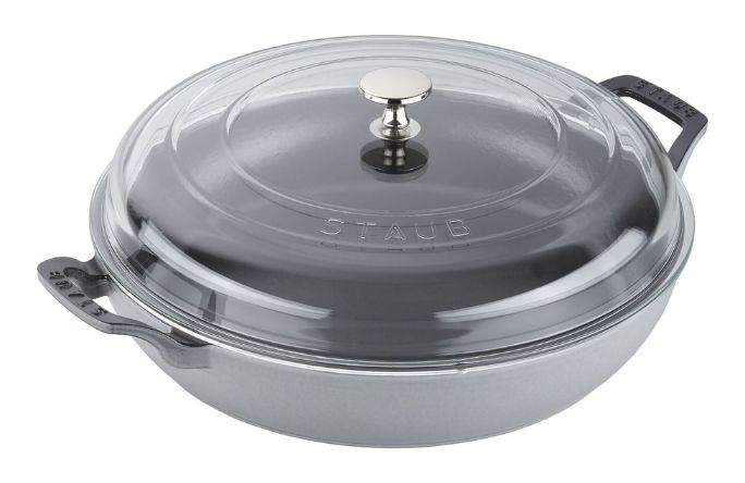 Staub | 3.5 qt Cast Iron Braiser With Glass Lid - Graphite Gray