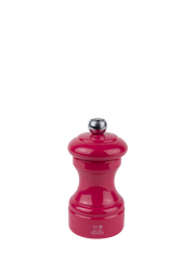 Peugeot | Bistro Pepper Mill, Candy Pink, features a classic hand-held design with a metal adjustment knob, offering precise grinding with lifetime-guaranteed mechanism.