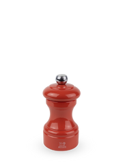 Peugeot | Bistro Salt Mill, Terracotta: A classic French-style red grinder with a chrome adjustment knob, designed for grinding dry salt, reflecting Athens Cooks' curated kitchen tools.