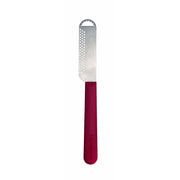 Microplane | Butter Blade with a stainless steel blade and red plastic handle, designed for slicing and grating butter efficiently for spreading and curling.