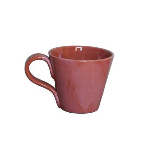 La Gabbianella | Pisa, Mug, Pink: A handmade ceramic mug with a simple handle and Buongiorno Mamma inscribed, showcasing Italian craftsmanship.