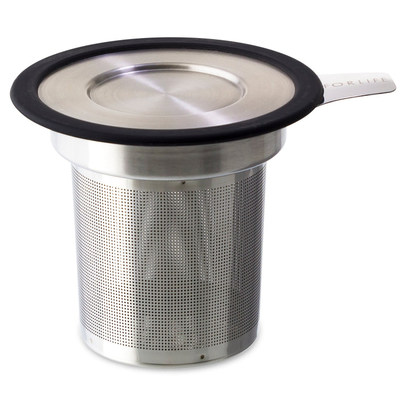 FORLIFE | Brew-in-Mug Extra-fine Tea Infuser with Lid, Black