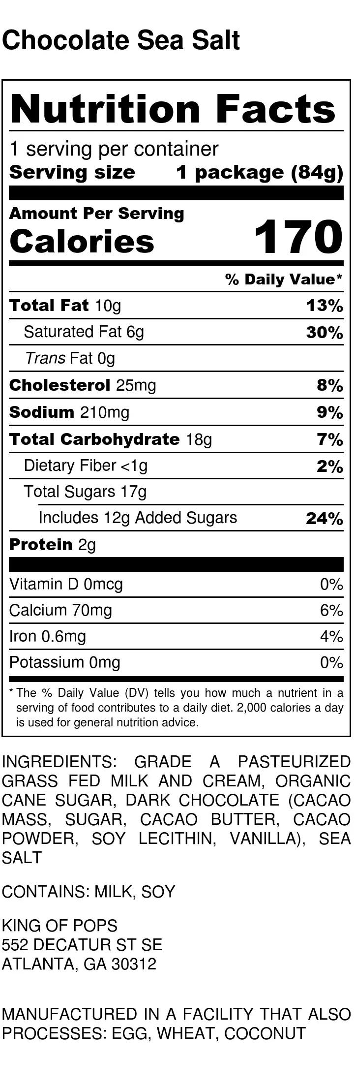 King of Pops | Chocolate Sea Salt