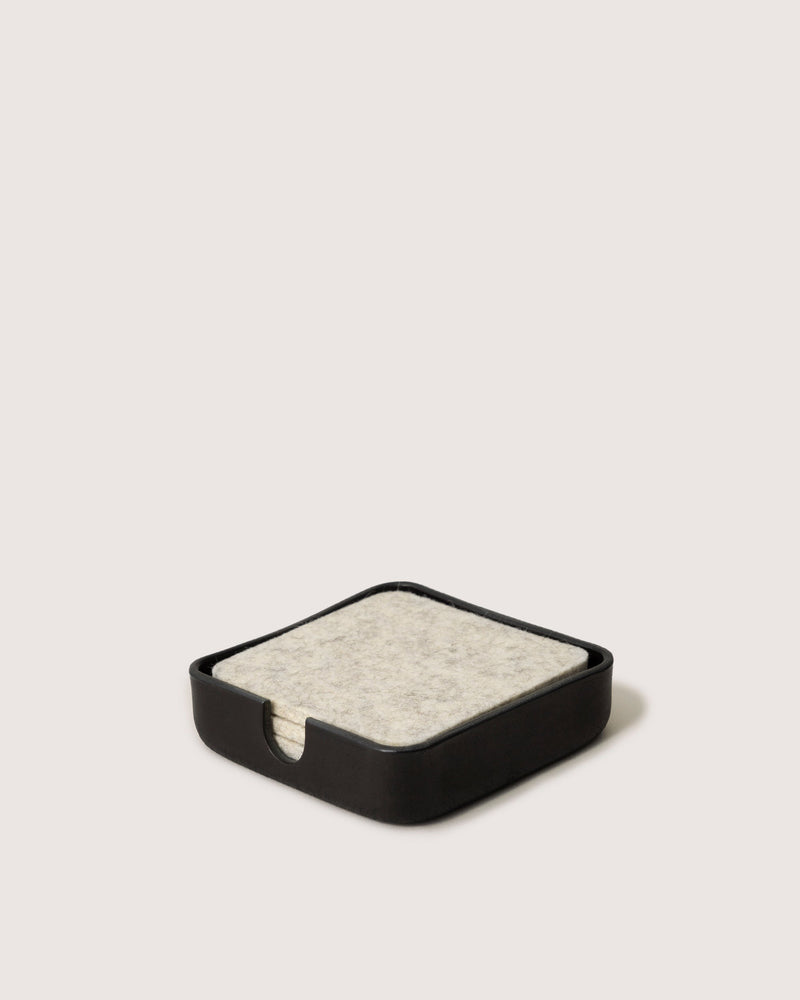 Graf Lantz | Kobon Leather Square Black Tray