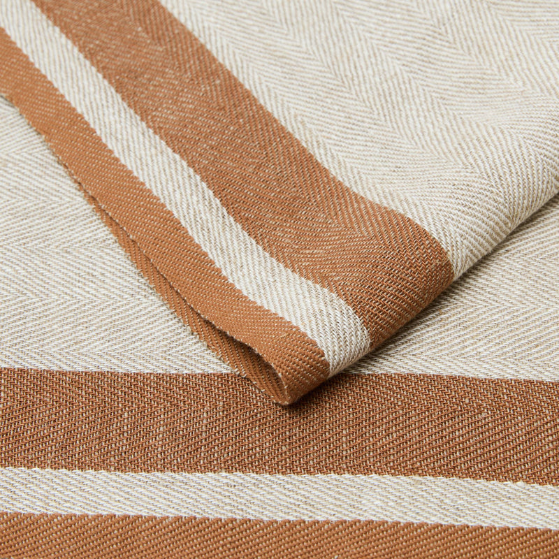 Couleur Nature - Gordes Natural & Tobacco Towels 20x30 - Set of 2