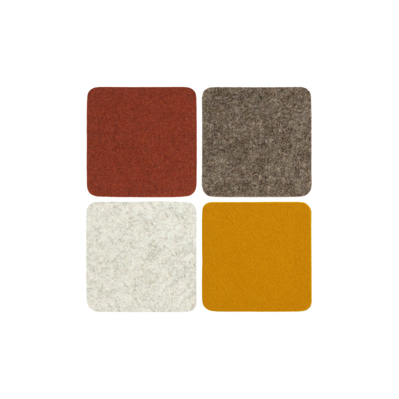 Graf Lantz | Bierfilzl Merino Wool Felt Square Coaster Multi 4 Pack