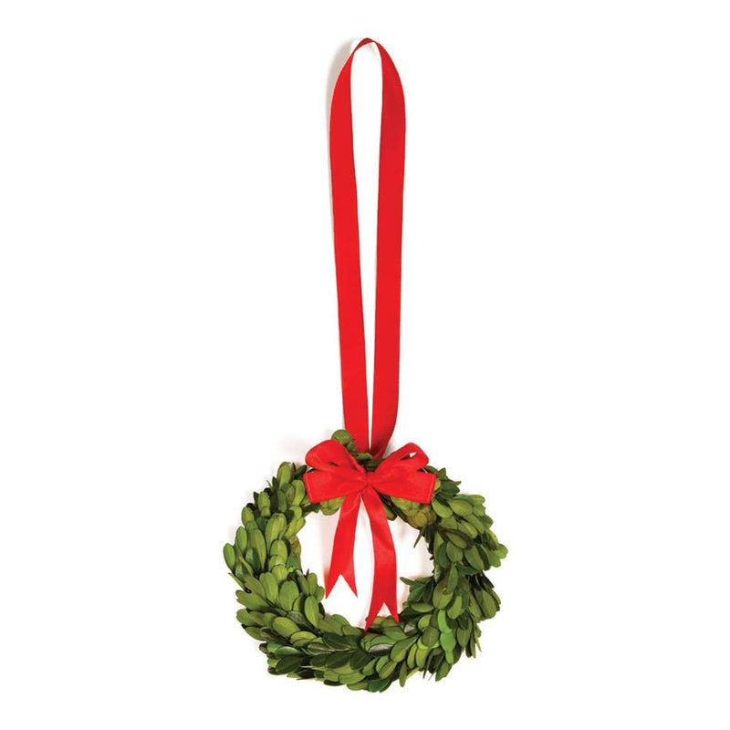 Napa Home & Garden | Boxwood Wreath With Red Ribbon