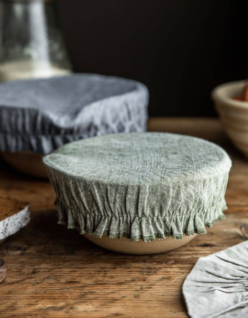 Farmhouse Pottery | Washed Linen Bowl Cover Set