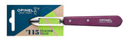 Opinel | Essential Birdsbeak Vegetable Knife with stainless-steel blade and colored handle, ideal for precise fruit and vegetable preparation. Packaged for Athens Cooks' curated kitchen selection.