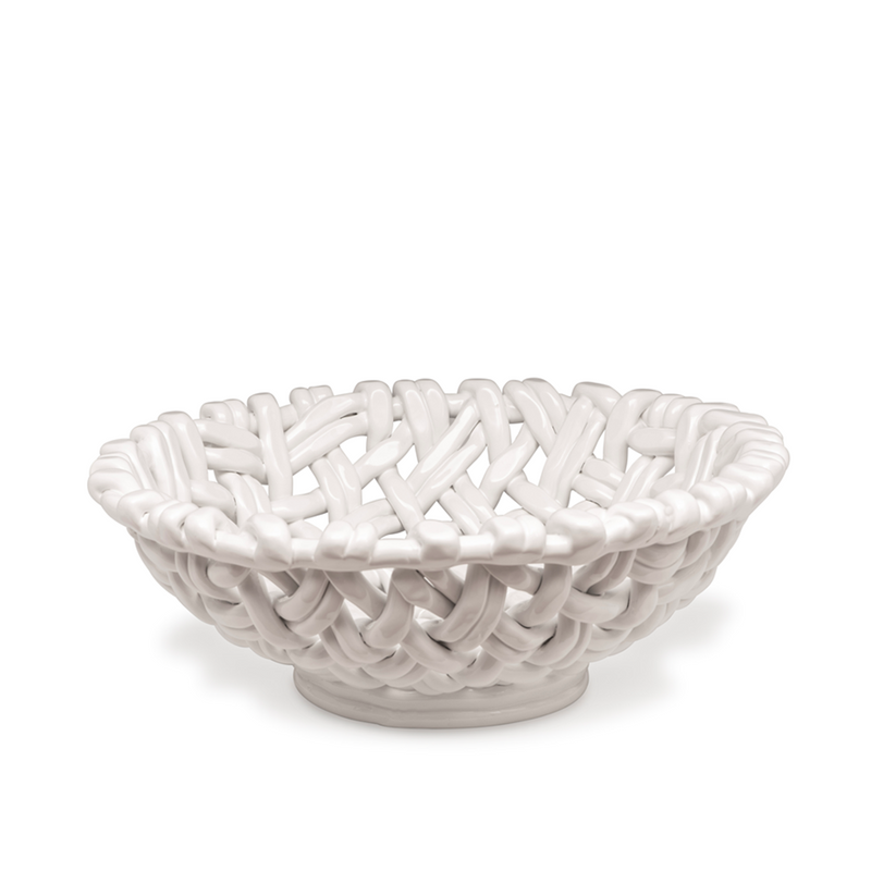 Skyros Designs | Small Round Basket, White