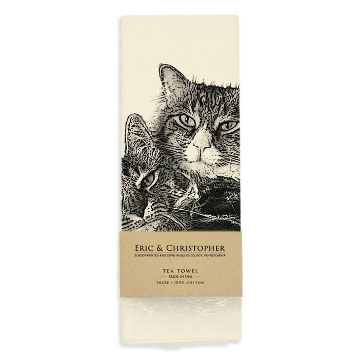 Eric and Christoper | Cuddle Cats Tea Towel.