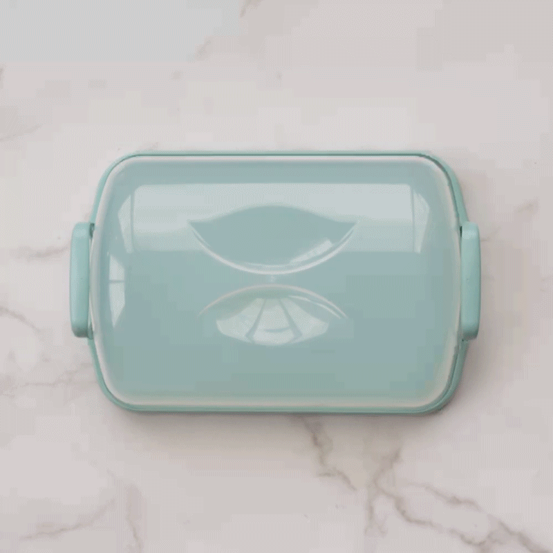 Nordic Ware | Cakes and Cupcakes Carrier featuring a clear domed lid, scalloped edging, and snap-up locking handles, ideal for transporting cakes and cupcakes.