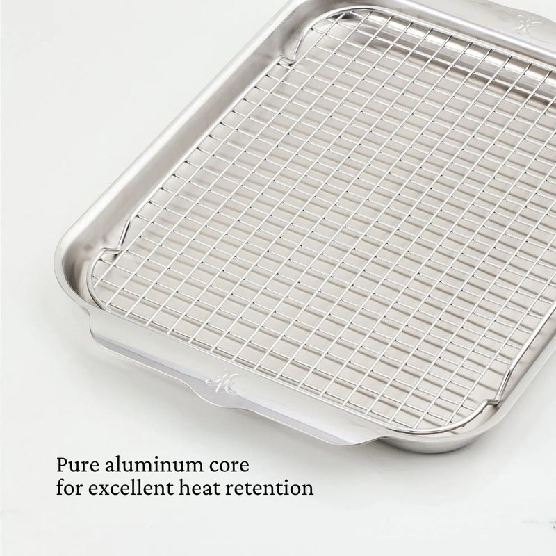 Hestan | OvenBond Tri-Ply Bakeware, Medium Sheet Pan with Rack