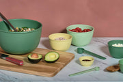 Bamboozle - 5-Piece Astrik Mixing Bowl Set: Fresh Guacamole, featuring eco-friendly, plant-based plastic bowls in varied sizes, ideal for versatile kitchen use.