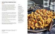 Skinnytaste High Protein cookbook spread featuring a One-Pot Philly Cheesesteak Pasta recipe with ingredients, cooking steps, and a plated dish photo.