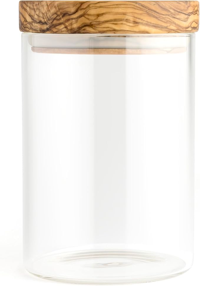 Browne & Co | BERARD Glass Jar with Lid, 4x6, 20oz/0.6L, ideal for food storage, featuring a sleek, transparent design, perfect for kitchen organization.